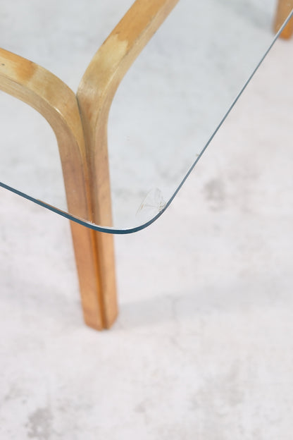 알바 알토(Alvar Aalto)가 제작한 희귀한 1930년대 Artek Y805 커피 테이블(특수 핑거 조인트 포함)