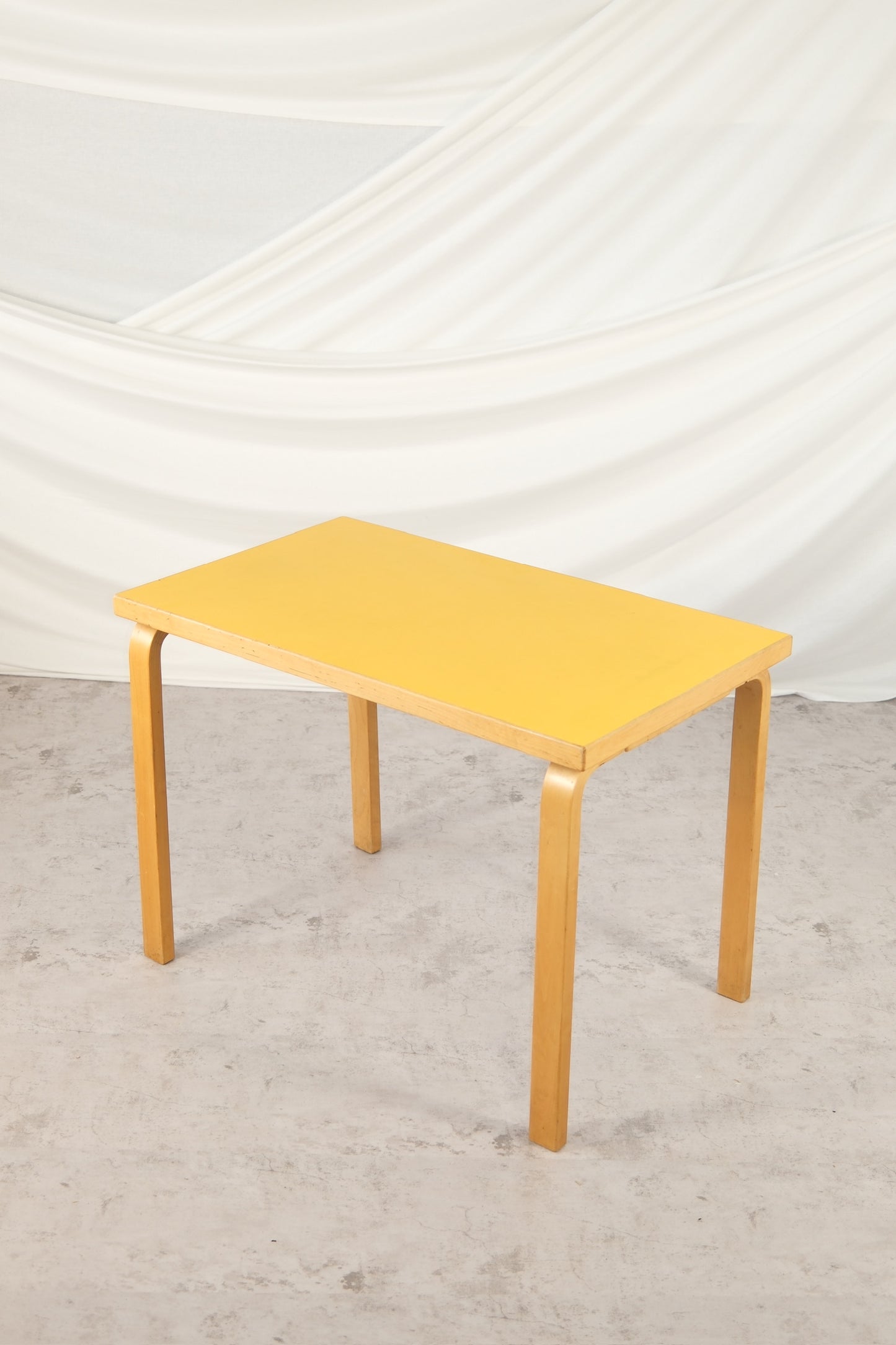 Artek 80B Table, Yellow Laminate