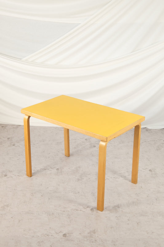 Artek 80B Table, Yellow Laminate
