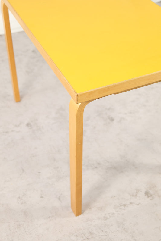Artek 80B Table, Yellow Laminate