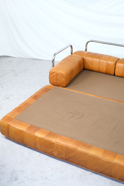 Rare Vintage De Sede Brown Leather Daybed Sofa Bed