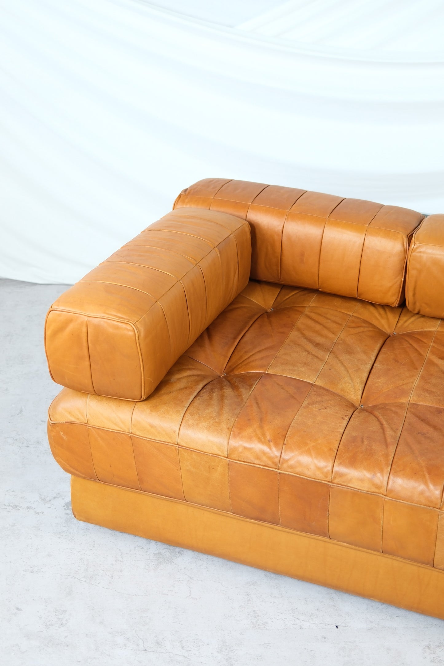 Rare Vintage De Sede Brown Leather Daybed Sofa Bed