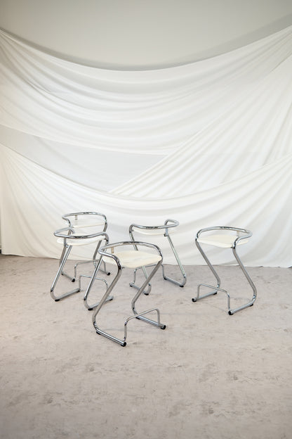 Lammhults S70-3 Bar Stools by Börge Lindau & Bo Lindekrantz, 1970s