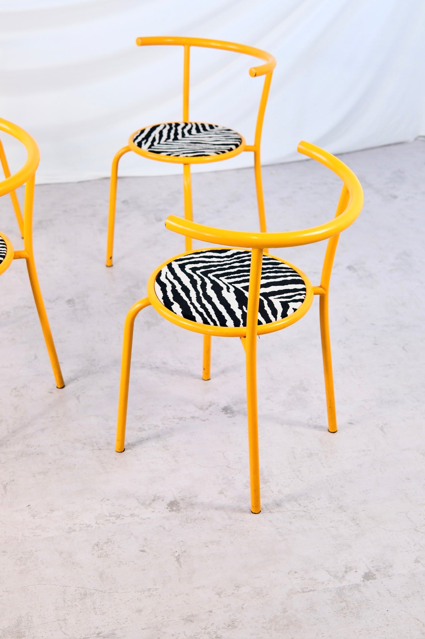 Yellow Vintage Zebra Chairs