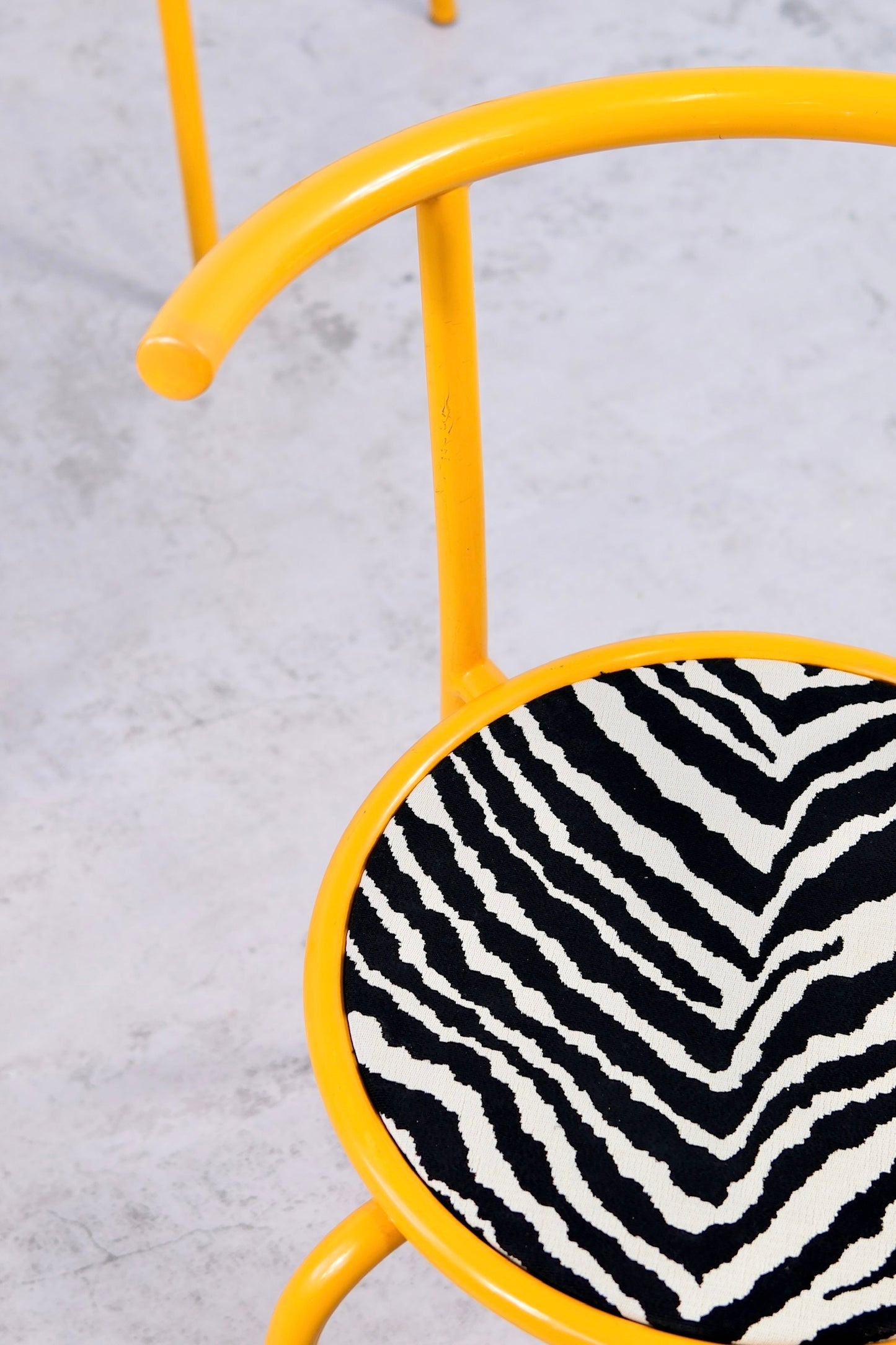 Yellow Vintage Zebra Chairs