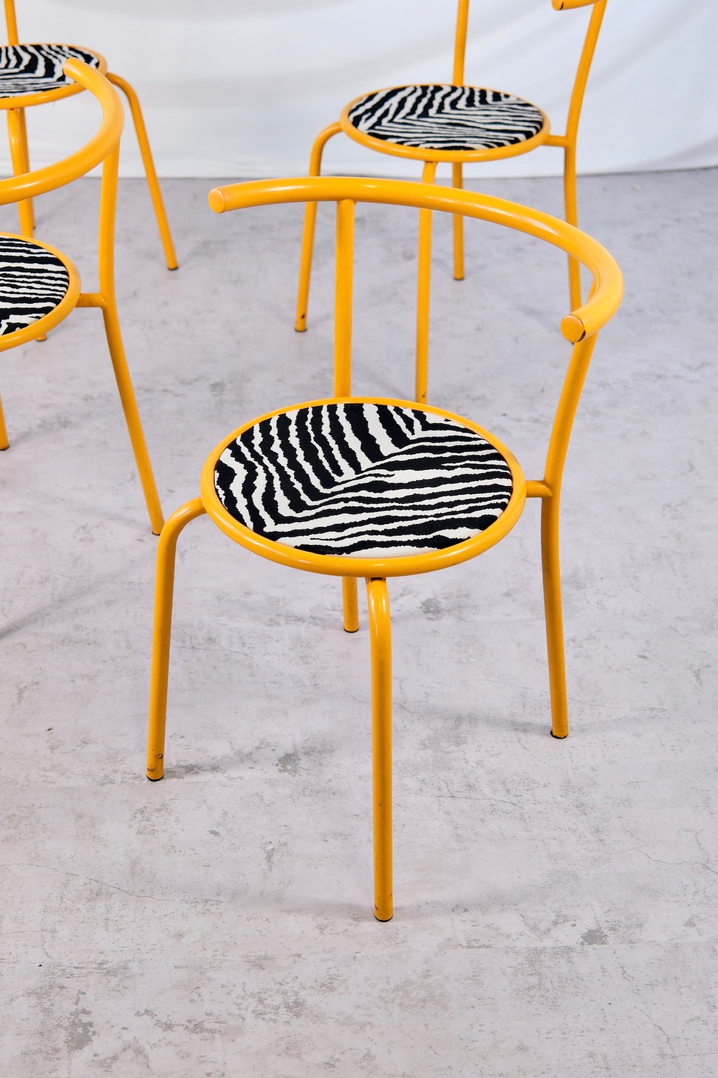Yellow Vintage Zebra Chairs