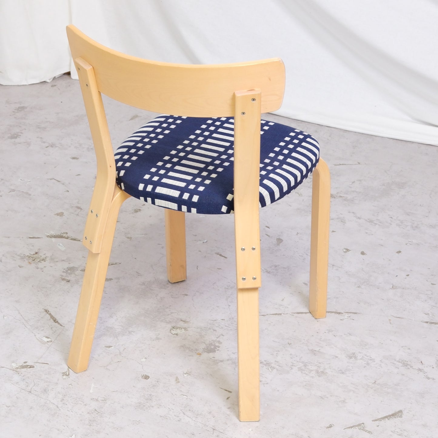 Alvar Aalto Chair 69 Set with Johanna Gullichsen Upholstery