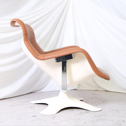 Yrjö Kukkapuro Karuselli Chair with Ottoman by Haimi