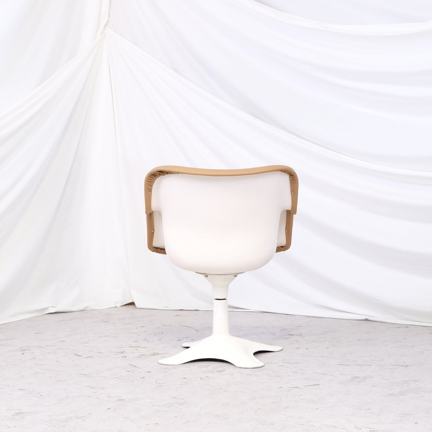 Yrjö Kukkapuro 416 Junior Chair for Haimi in Beige Leather