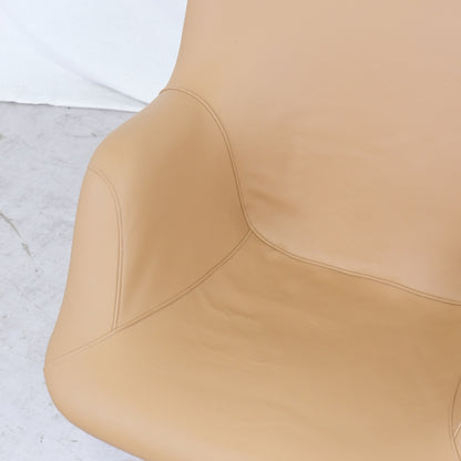 Yrjö Kukkapuro 416 Junior Chair for Haimi in Beige Leather