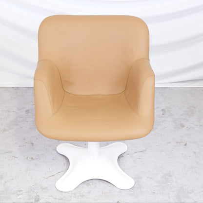 Yrjö Kukkapuro 416 Junior Chair for Haimi in Beige Leather