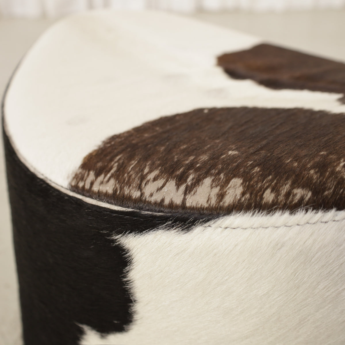 Niels Gammelgaard IKEA Stockholm cowhide swivel ottoman – Local hair loss on seat edge