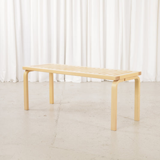 Alvar Aalto Artek 153A birch bench – Opposite angled view