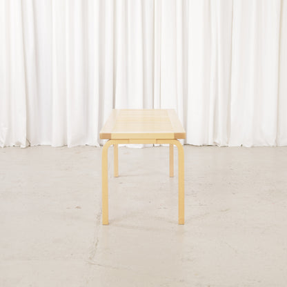 Alvar Aalto Artek 153A birch bench – End view