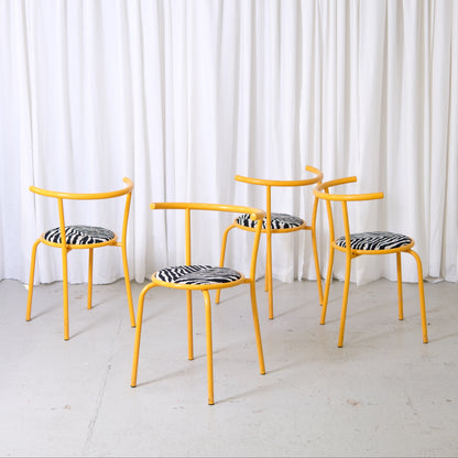 Yellow Vintage Zebra Chairs