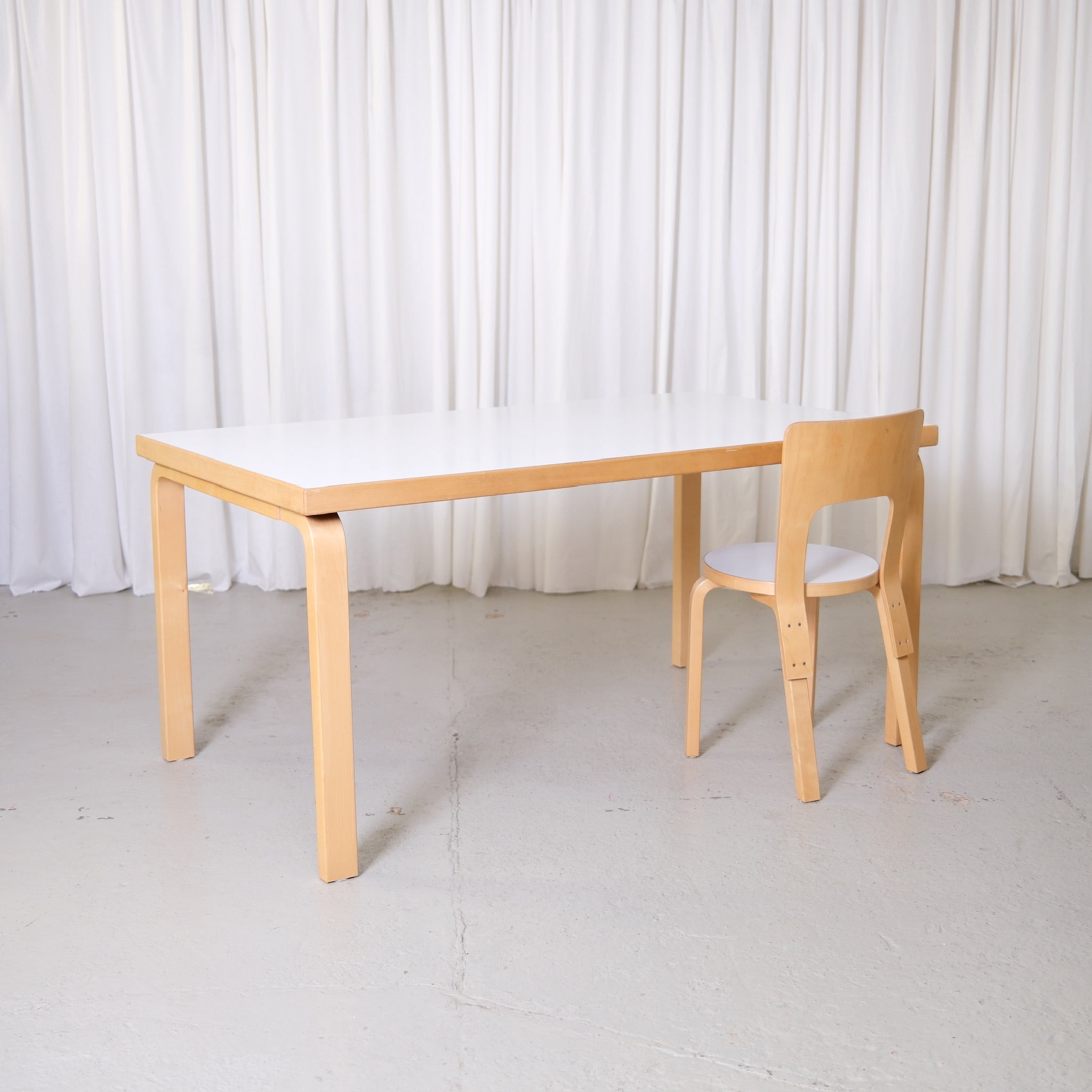 Alvar Aalto Artek 82A Table in White Laminate – Pino Interiors