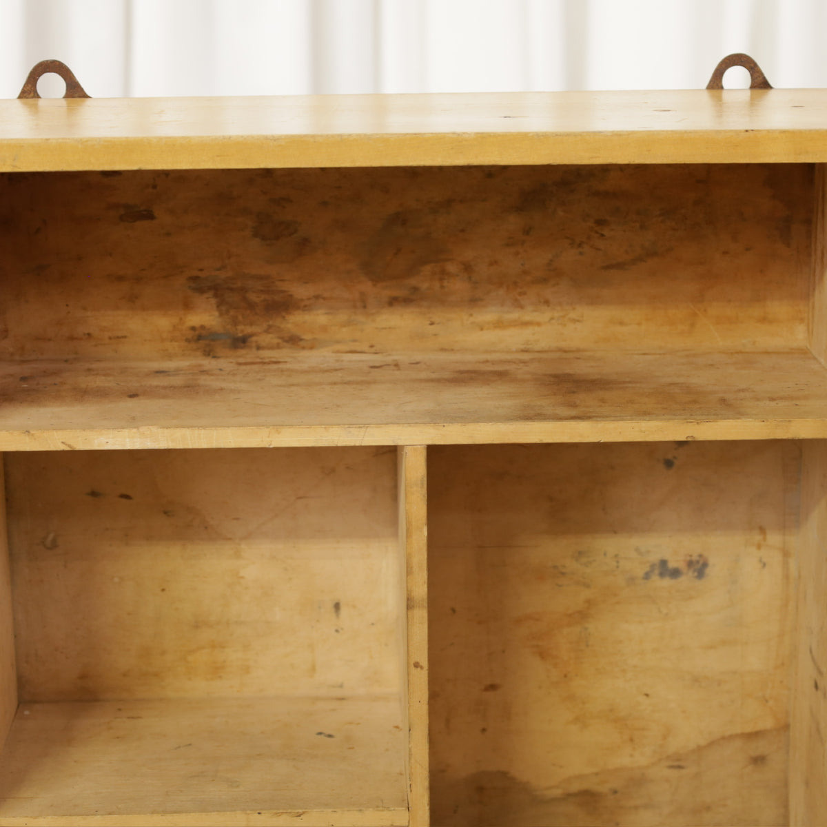 Medicine cabinet interior patina and staining
