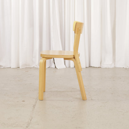 Artek Chair 69 in birch, side view