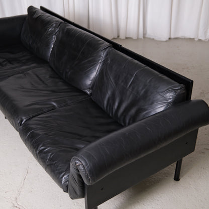Yrjö Kukkapuro Ateljee Sofa in Black Leather