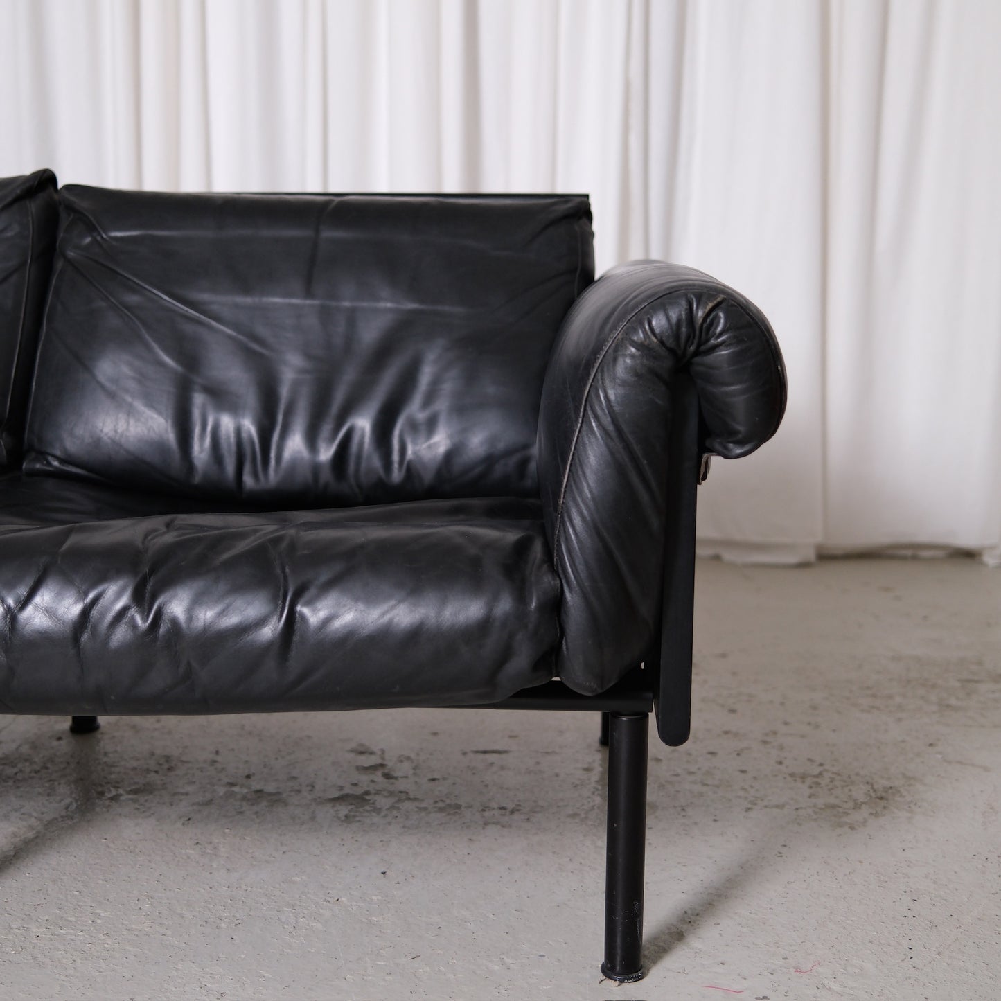 Yrjö Kukkapuro Ateljee Sofa in Black Leather