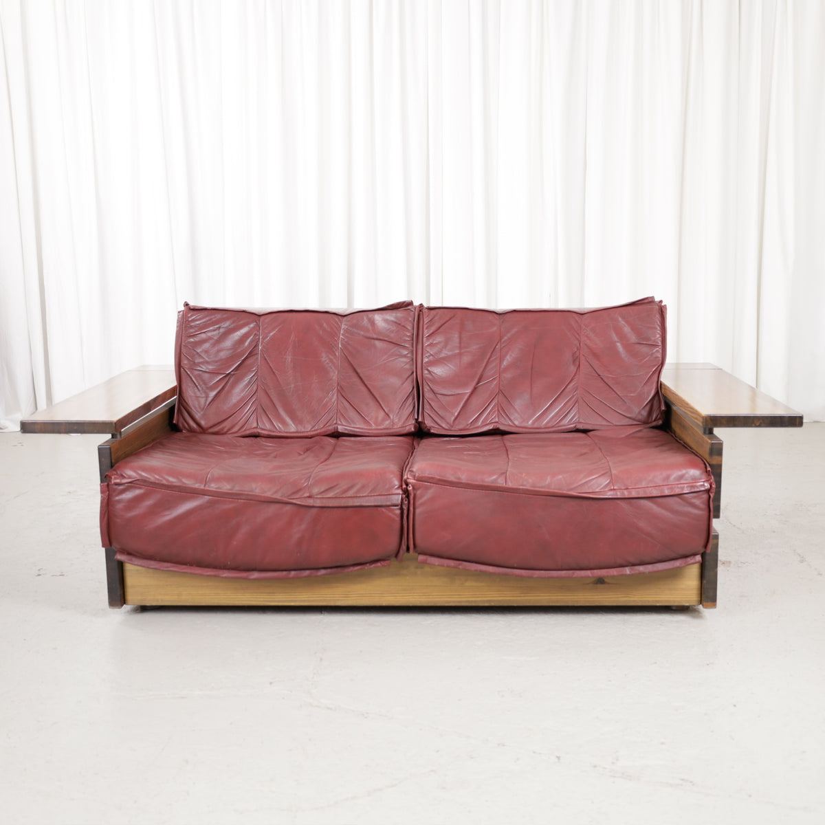 Pinus two-seater sofa, front view