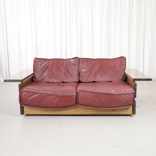 Pinus two-seater sofa, front view