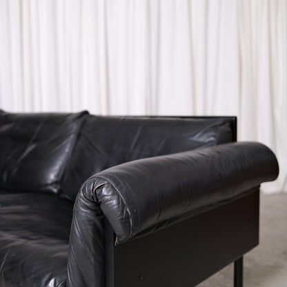 Yrjö Kukkapuro Ateljee Sofa in Black Leather