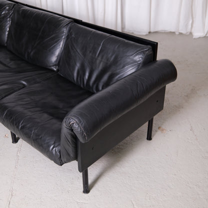Yrjö Kukkapuro Ateljee Sofa in Black Leather