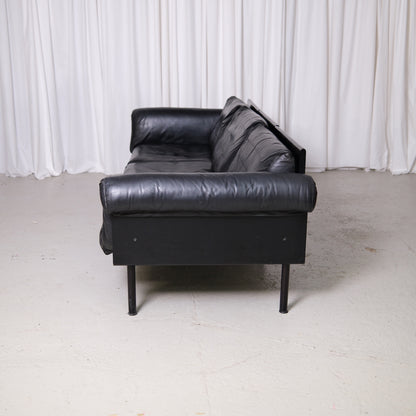 Yrjö Kukkapuro Ateljee Sofa in Black Leather