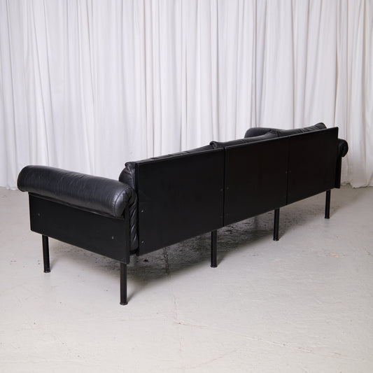 Yrjö Kukkapuro Ateljee Sofa in Black Leather