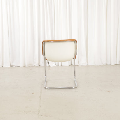 Asko Elefantti chair, cream shell from the rear