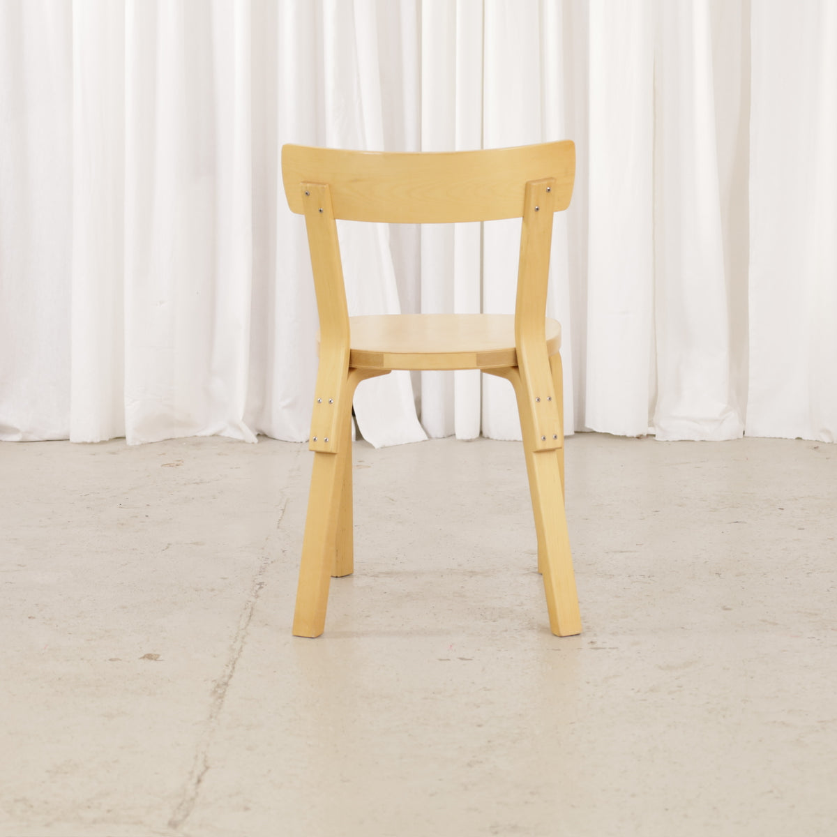Artek Chair 69 in patinated birch, rear view