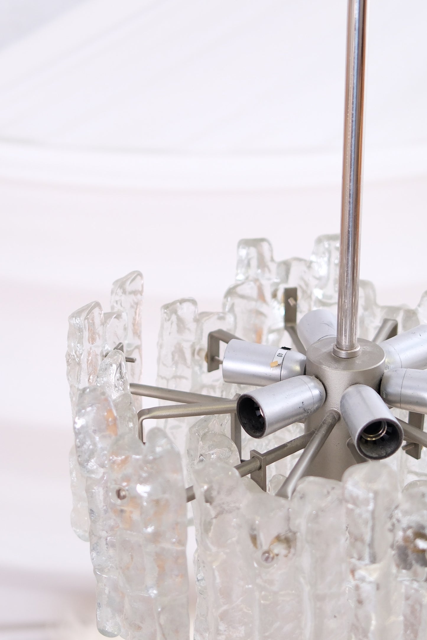 JT Kalmar “Ice Block” chandelier, 1960s/70s
