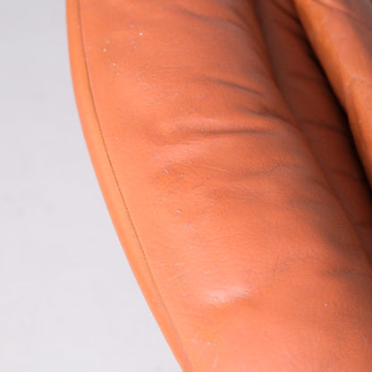 Ilmari Lappalainen Pulkka Lounge Chair in Brown Leather - Asko 1970s