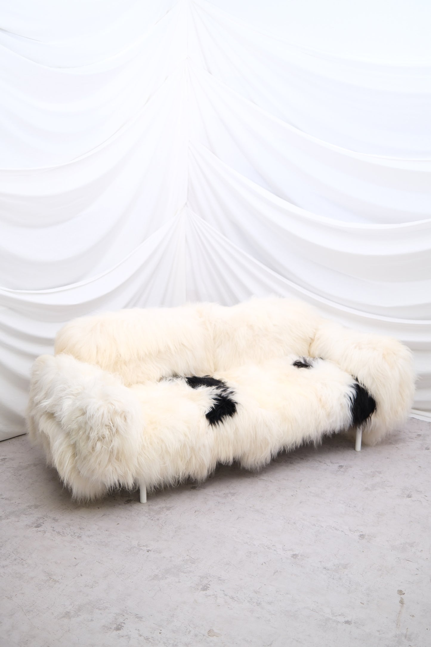Vintage Sheepskin 3-Seater Sofa