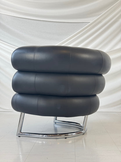 Eileen Gray Bibendum Chair in Black Leather – Modernist Lounge Chair