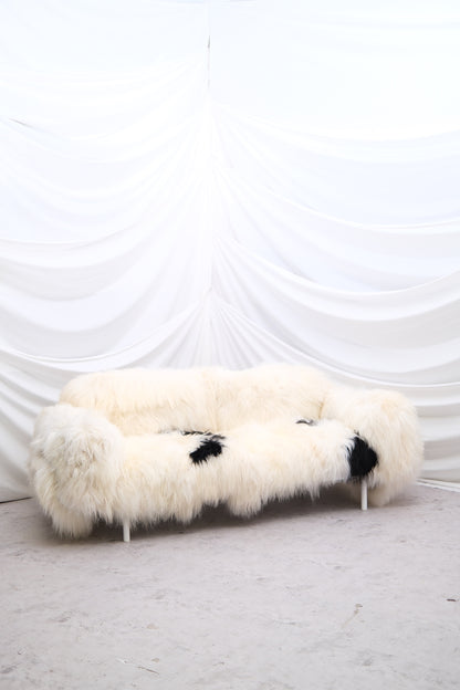 Vintage Sheepskin 3-Seater Sofa