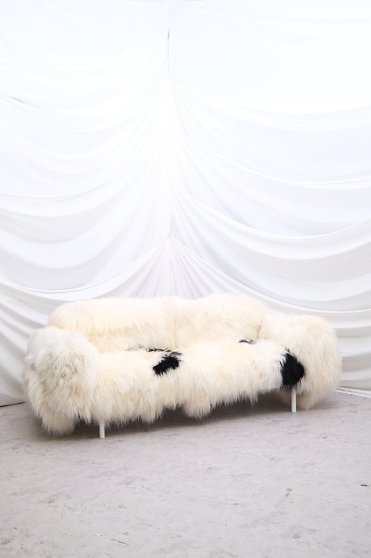 Vintage Sheepskin 3-Seater Sofa