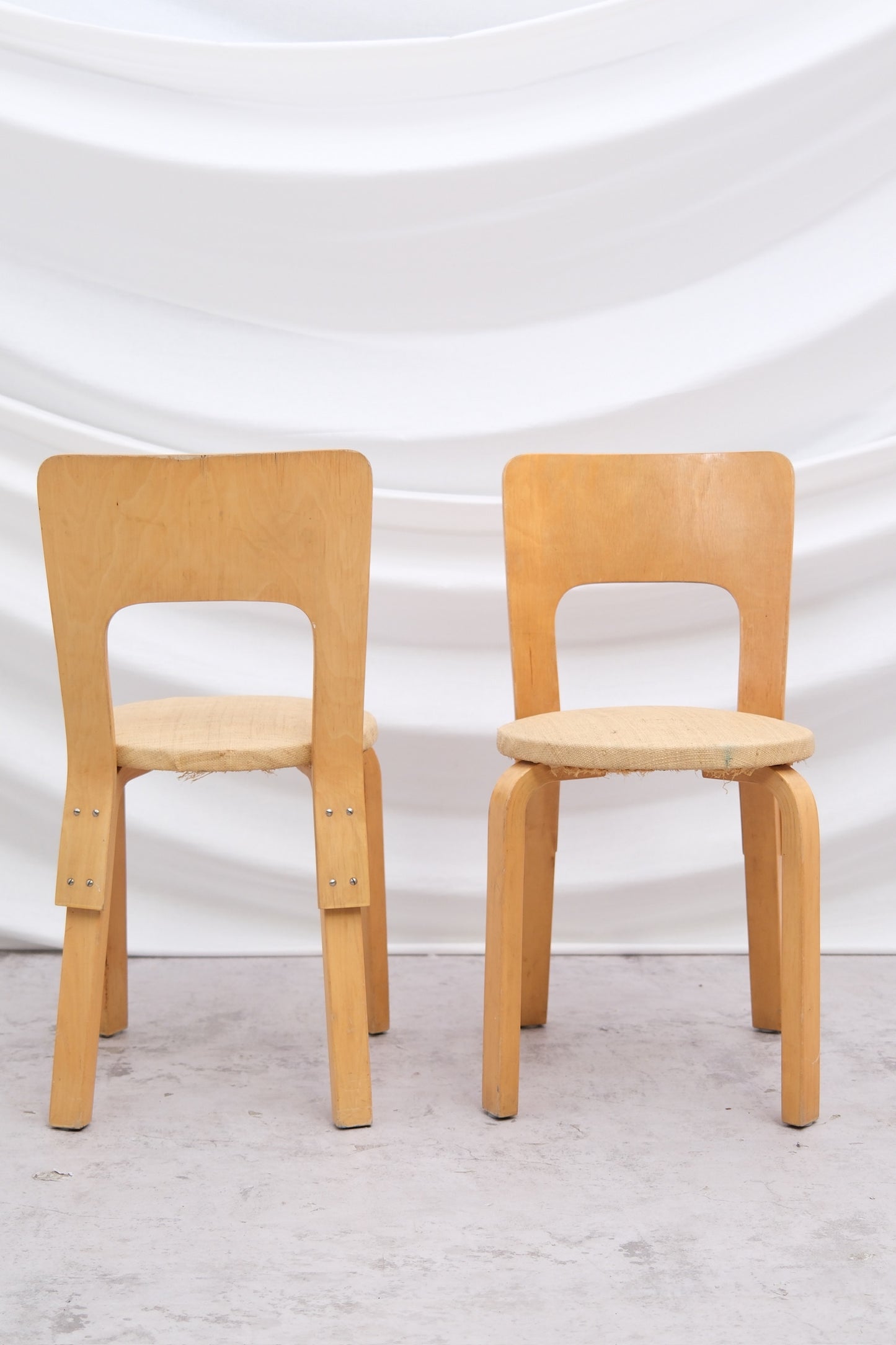Artek Model 66 Chairs with Reed Upholstery – Alvar Aalto