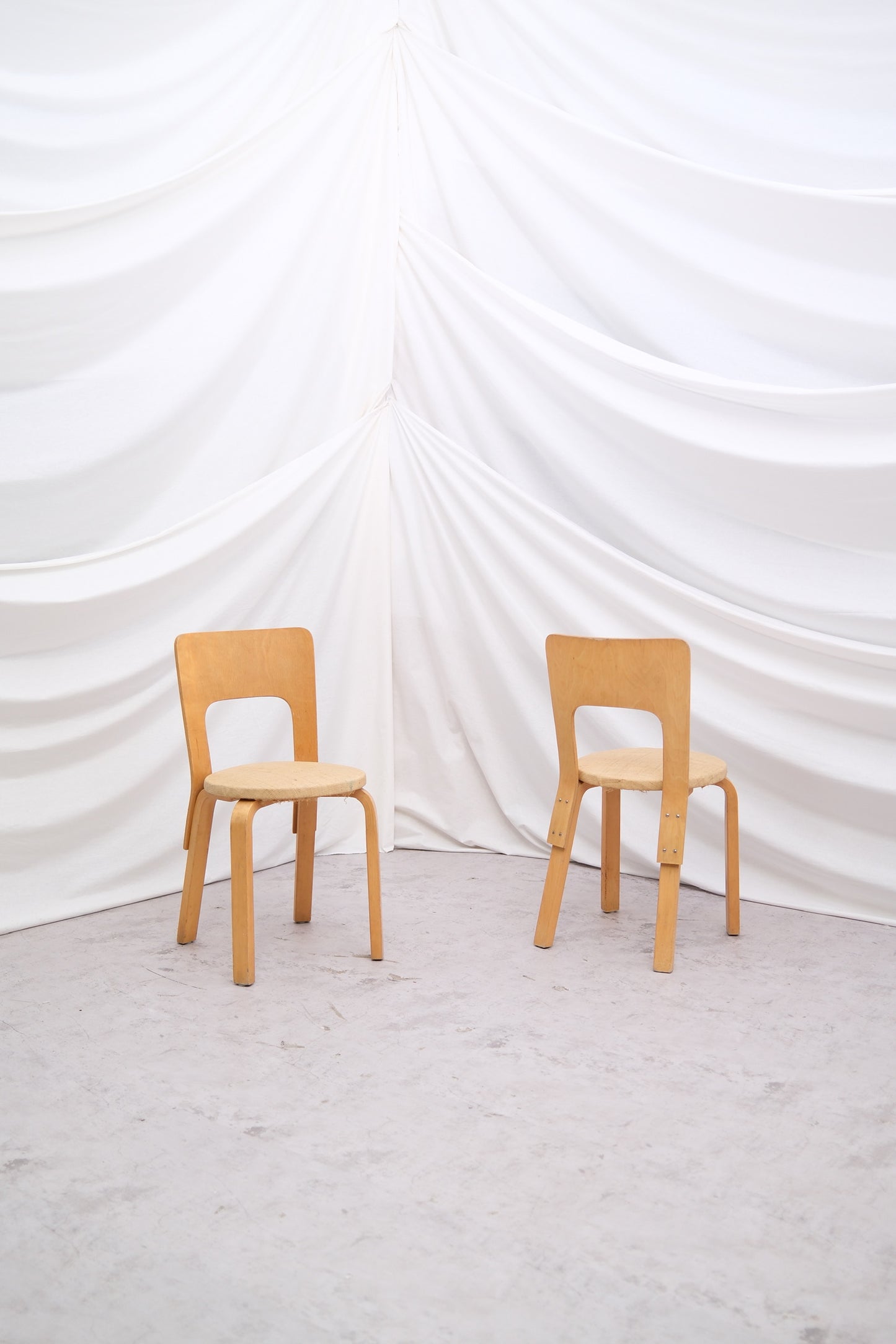 Artek Model 66 Chairs with Reed Upholstery – Alvar Aalto