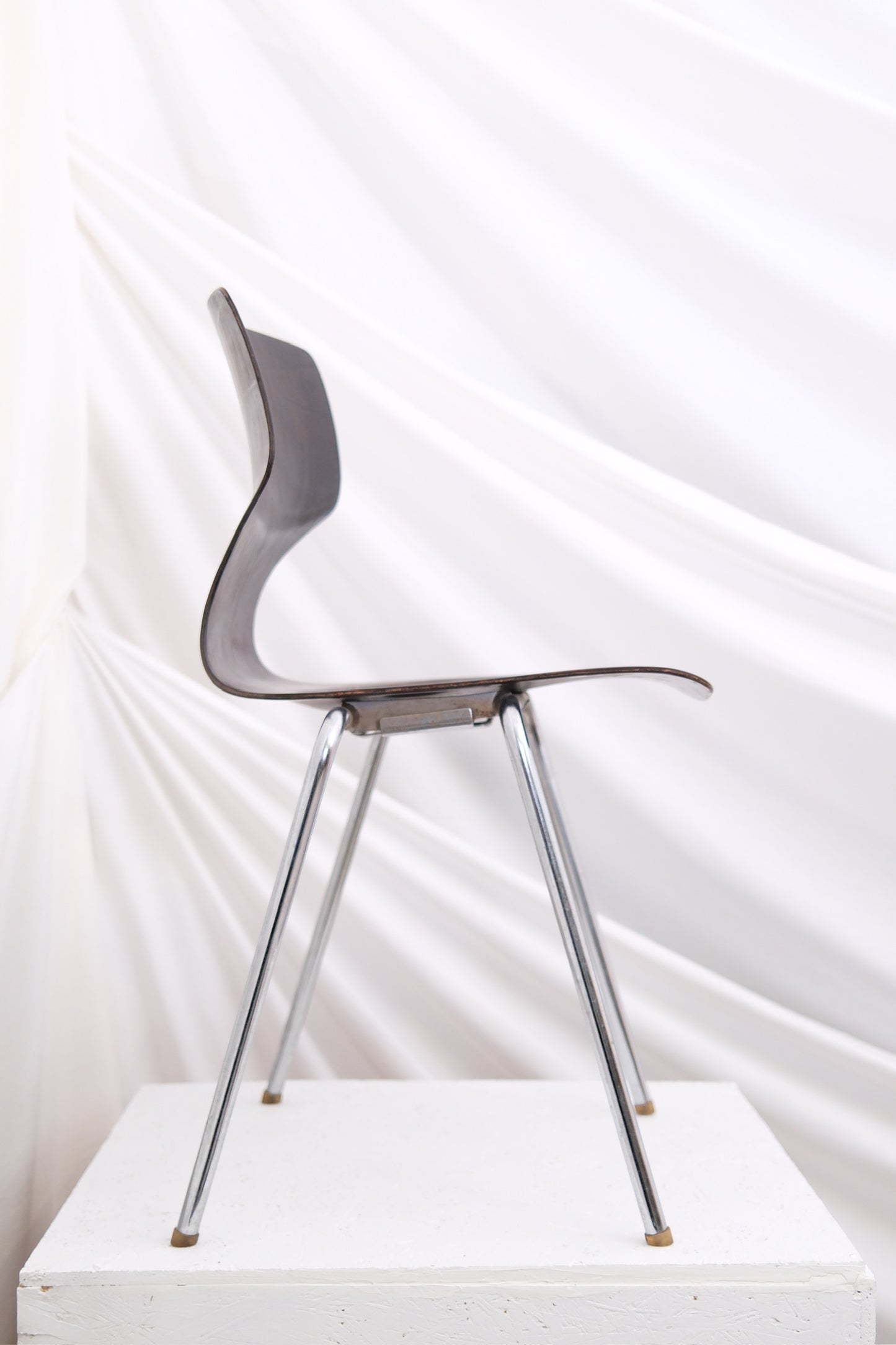 1970s Vintage Chrome and Wood Chairs