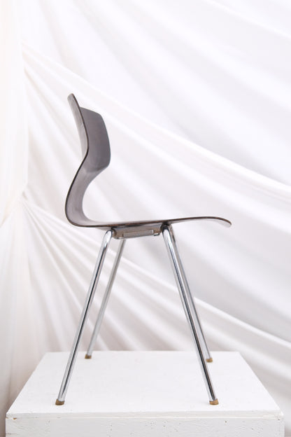 1970s Vintage Chrome and Wood Chairs