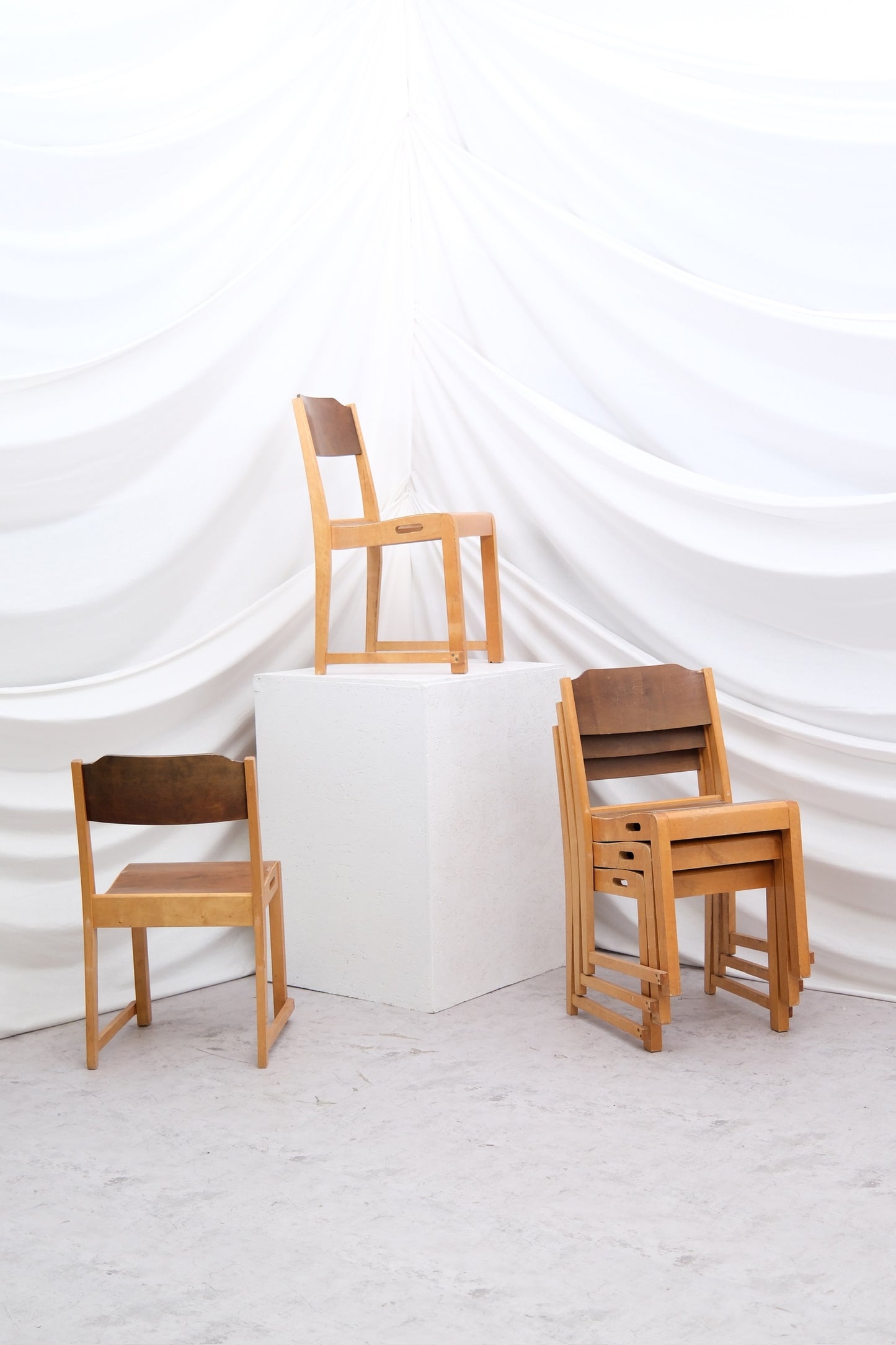 Stackable Chairs by Herman Seeck