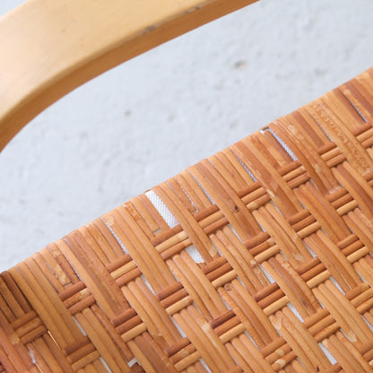 Alvar Aalto 406 Lounge Chairs with Rattan for Artek