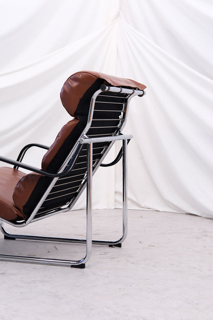 Yrjö Kukkapuro Remmi armchair, cognac leather - Pino Interiors