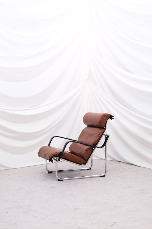 Yrjö Kukkapuro Remmi armchair, cognac leather - Pino Interiors