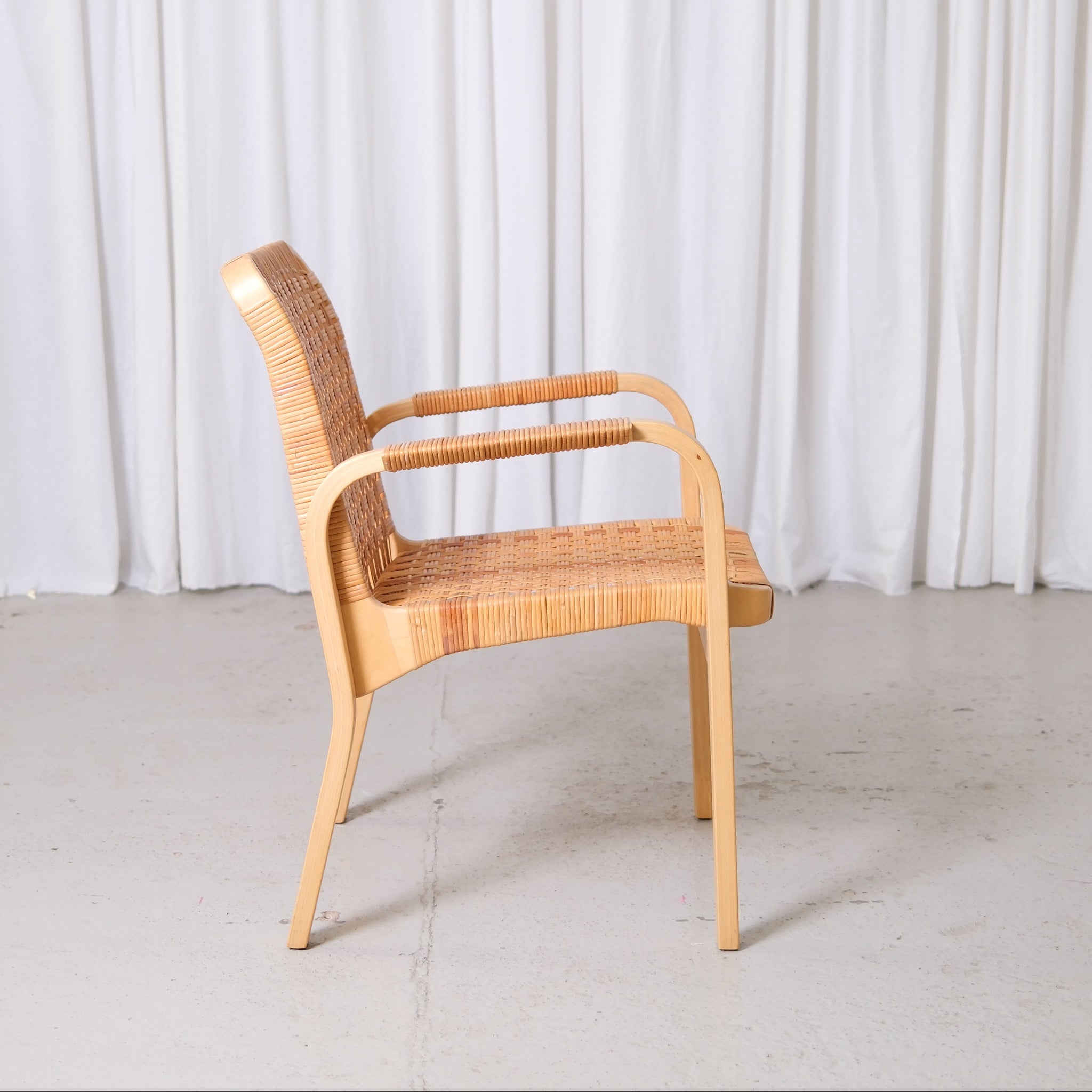 Alvar Aalto Chair 45 with Rattan for Artek – Pino Interiors