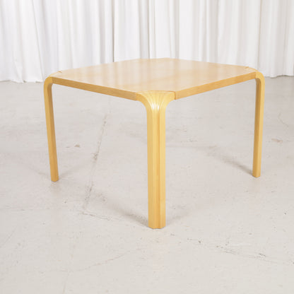Artek Alvar Aalto X800C fan-leg coffee table, front corner view