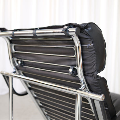 Yrjö Kukkapuro Remmi Lounge Chair in Black Leather