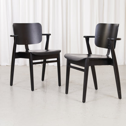 Two black Artek Domus chairs by Ilmari Tapiovaara, sold individually
